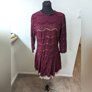 TRIXXI xl wine lace dress